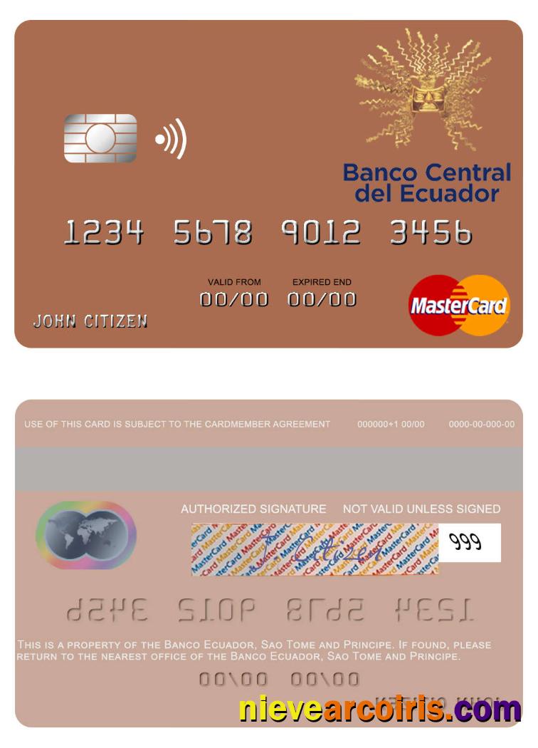 Sao Tome and Principe Banco Ecuador mastercard